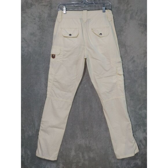 Vintage Ralph Lauren Pants Womens 4 Cream Cargo Ripstop Utility Gorpcore 90s - Picture 2 of 7